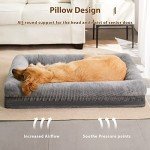 Orthopedic Dog Bed for Medium Dogs with Bolster