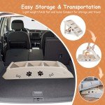 4-Step Foldable Dog Stairs with Support Frame