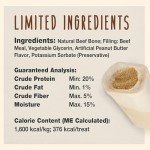 Large Peanut Butter-Stuffed Dog Shin Bone