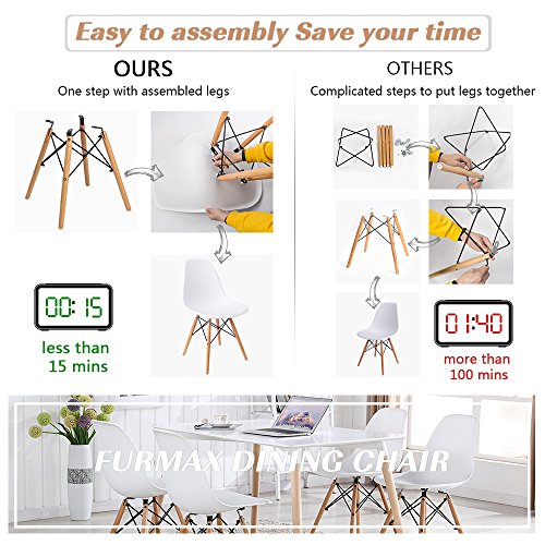 Modern Dining Chairs Set of 4 in White