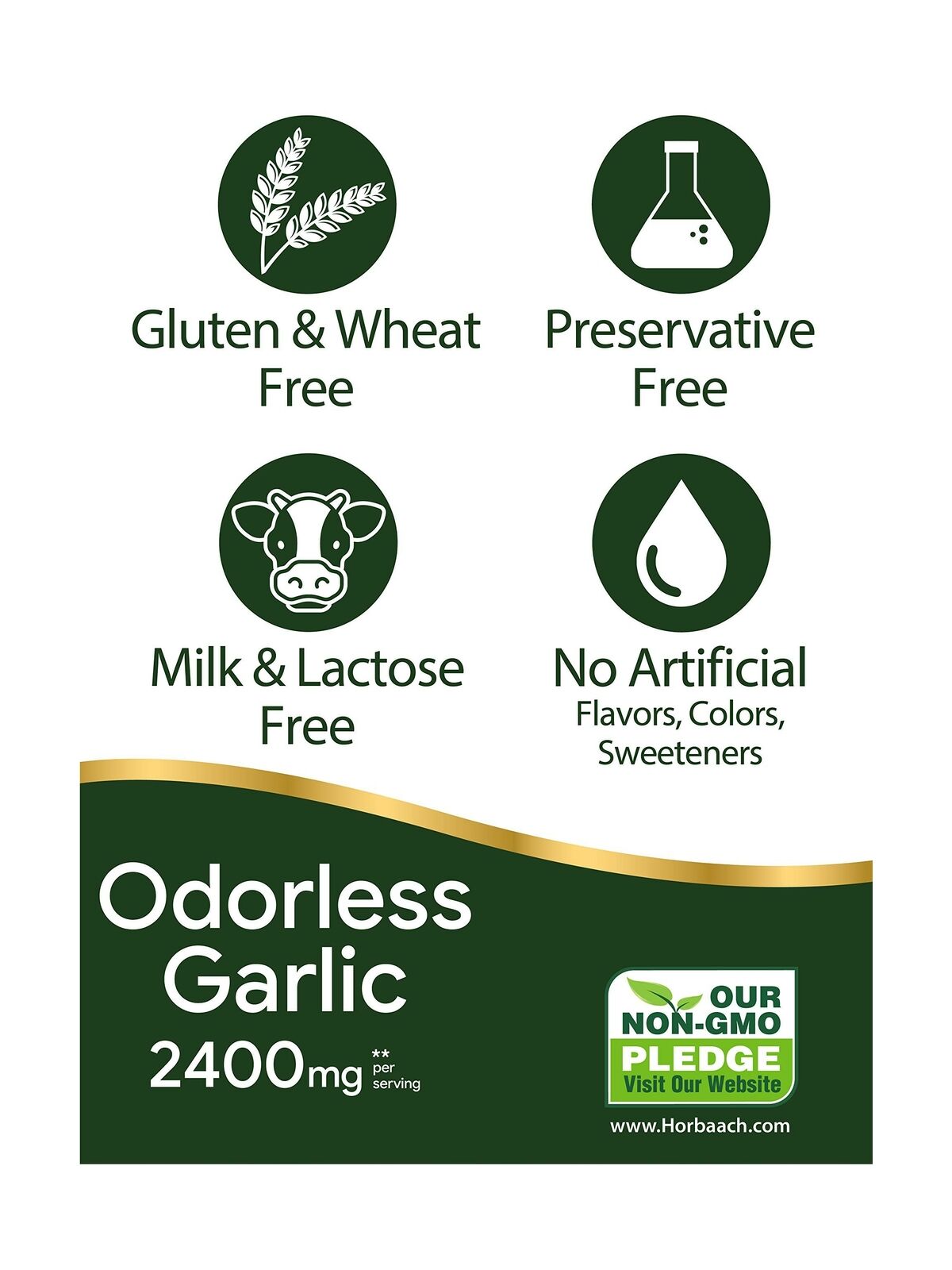 3600mg Odorless Garlic Softgels | Non-GMO, Gluten-Free