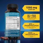 Antarctic Krill Oil Omega-3 Supplements 1250 mg