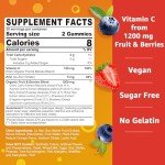 Organic Vitamin C Gummies for Immune Support, 60 Ct