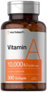 Horbäach Vitamin A 10000 IU Softgels - 300 Count