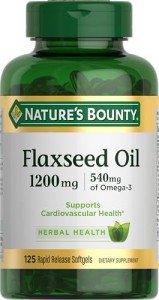 Nature's Bounty Omega-3 Flaxseed Softgels, 1200mg