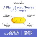 NatureWise Flaxseed Oil 1200 mg for Heart Health