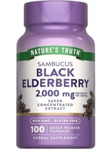 Nature's Truth Black Elderberry Capsules – 100 Count
