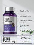 Horbäach Black Elderberry 3000mg Capsules, 180 Count