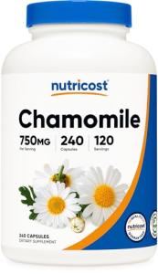 Nutricost Chamomile 750mg Vegetarian Capsules, 240 Count