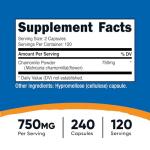 Nutricost Chamomile 750mg Vegetarian Capsules, 240 Count