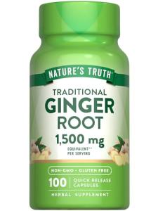 Ginger Root Capsules 1,500mg - 100 Count