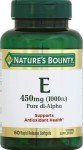 Nature's Bounty Vitamin E 1000 IU Softgels, 60 Count