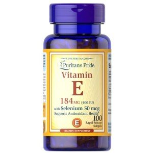 Puritan's Pride Vitamin E with Selenium, 100 Softgels