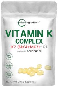 Vitamin K Complex with Coconut Oil Softgels