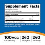 Nutricost Vitamin K2 MK-7 100 mcg Softgels