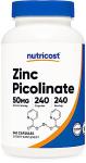 Nutricost Zinc Picolinate 50mg - 240 Veg Caps