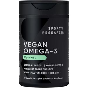 Vegan Omega-3 Algae Oil Supplement – 60 Softgels