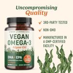 Vegan Omega 3 Algae Oil Supplement - 60 Softgels