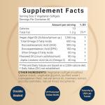 Vegan Omega 3 Algae Oil Supplement, 120 Softgels