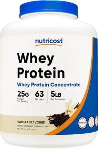 Nutricost Vanilla Whey Protein Powder, 5 Pounds
