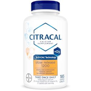 Citracal Slow Release Calcium with Vitamin D, 185 Count