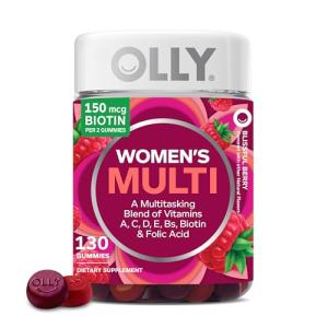 OLLY Women's Multivitamin Gummies - Berry Flavor, 130 Count