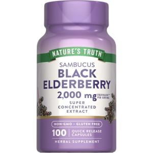 Nature's Truth Black Elderberry Capsules – 100 Count