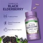 Nature's Truth Black Elderberry Capsules – 100 Count