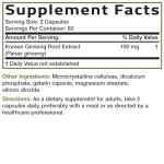 Bronson Korean Panax Ginseng for Energy and Focus