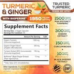 Turmeric Curcumin 1950mg with Ginger & BioPerine