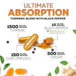 Turmeric Curcumin 1950mg with Ginger & BioPerine