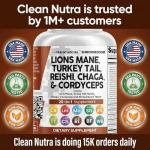 Clean Nutraceuticals Lion's Mane Mushroom Supplement Blend