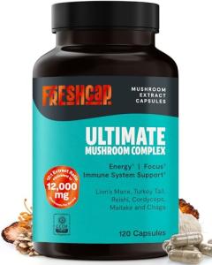 FreshCap Ultimate Mushroom Supplement - 12,000mg Capsules