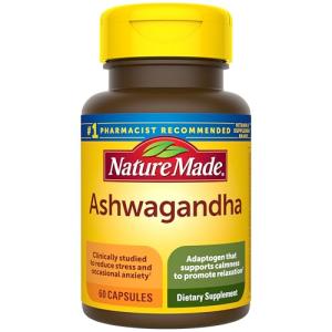 Ashwagandha Capsules 125mg for Stress Relief, 60 Count