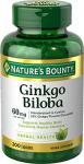 Nature's Bounty Ginkgo Biloba Herbal Supplement, 200 Capsules