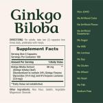 Nature's Bounty Ginkgo Biloba Herbal Supplement, 200 Capsules