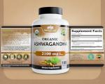 Organic Ashwagandha 2,100 mg - Stress Relief Capsules