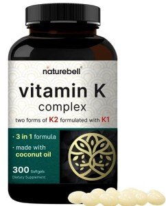 NatureBell Vitamin K Complex Softgels for Heart & Bone
