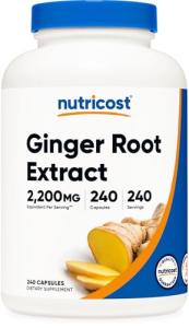 Nutricost Ginger Root Extract 2,200mg, 240 Capsules