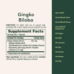 Ginkgo Biloba 120mg Capsules for Memory Support