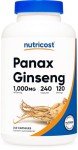 Nutricost Panax Ginseng 1000mg - 240 Capsules