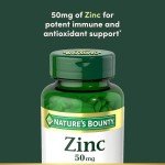 Nature's Bounty Zinc 50mg, Immune Support Supplement