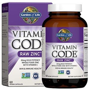 Garden of Life High Potency Zinc & Vitamin C Capsules