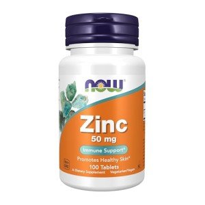 NOW Foods Zinc Gluconate 50 mg, Immune Support 100 Tablets