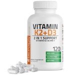 Bronson Vitamin K2 & D3 Non-GMO Capsules, 120 Count
