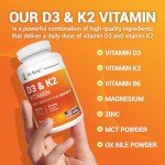 Vitamin D3 K2 5000 IU with MCT Powder - 60 Capsules