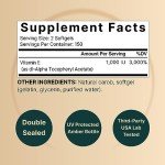 NatureBell Vitamin E Oil Softgels, 1,000 IU, 300 Count