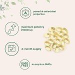 Vitamin E 1000 IU Softgels for Skin & Immunity