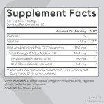 Triple Strength Omega 3 Fish Oil Supplement, 1250 mg