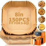 150pcs Non-Stick Air Fryer Parchment Liners